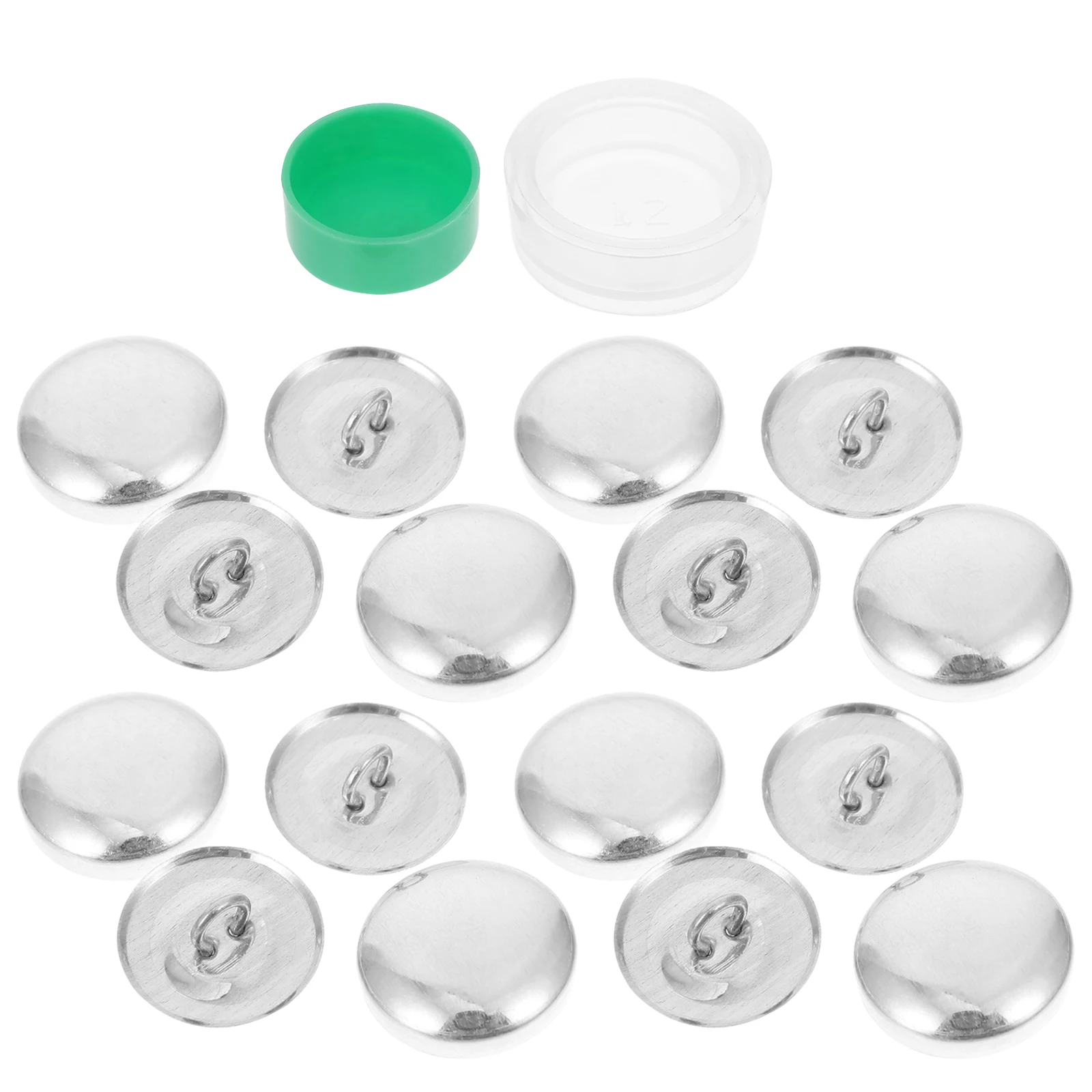 

2Sets DIY Cloth Covered Buttons High Brightness Not Easy to Rust Round Button Base for Handmade Crafts DIY Cloth Covered Buttons