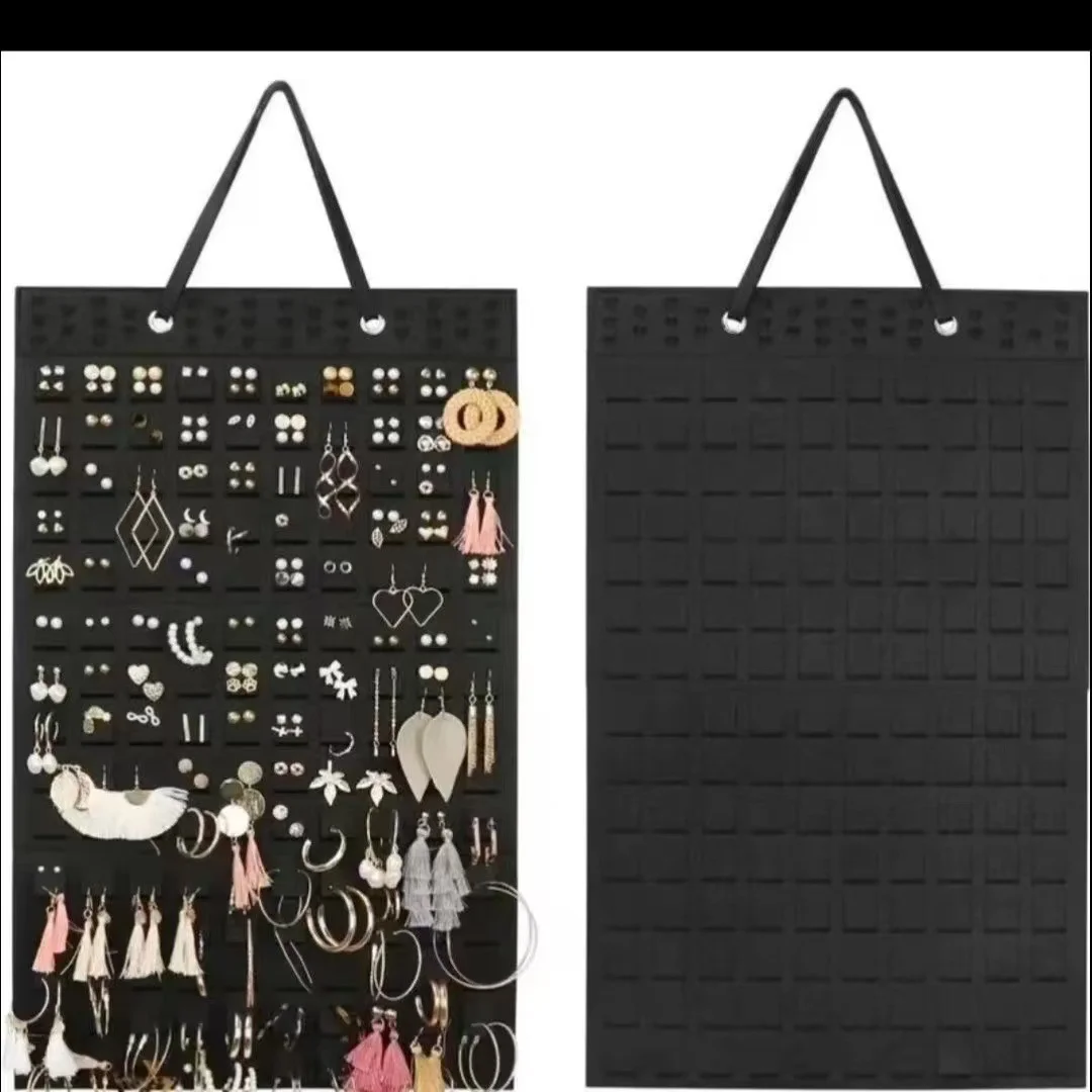 

Multifunctional Wall-mounted Felt Storage Bag Jewelry Display Item Hairpin Necklace Pendant Earring Wall-mounted Storage Bag