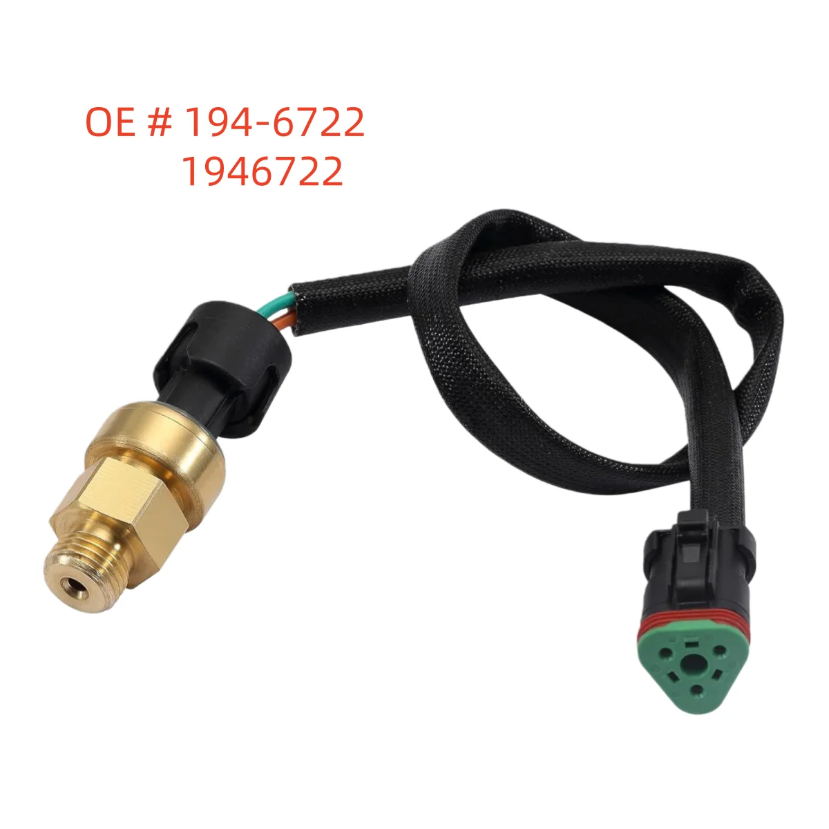 high quality new 194-6722 1946722  Fuel Pressure Sensor for Caterpillar C12 C15 C27 E322 E325B E325C E3116 E3126 E3406