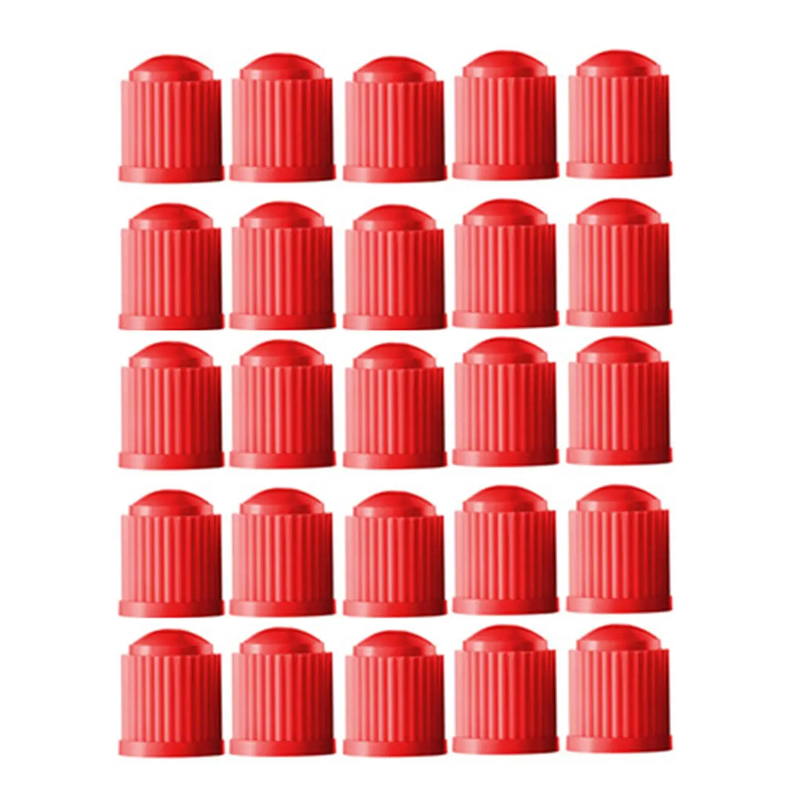 3-6pack 25 Pieces Car Tire Valve Stem Caps with Rubber Ring for Motorcycles Red