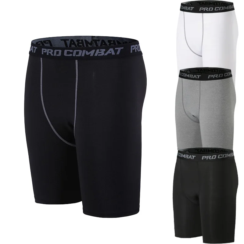 Men\'s Leggings Compression Pants Sports Leggings Basketball Quarter Shorts Quick Drying Running Training Stretch Fitness Pants
