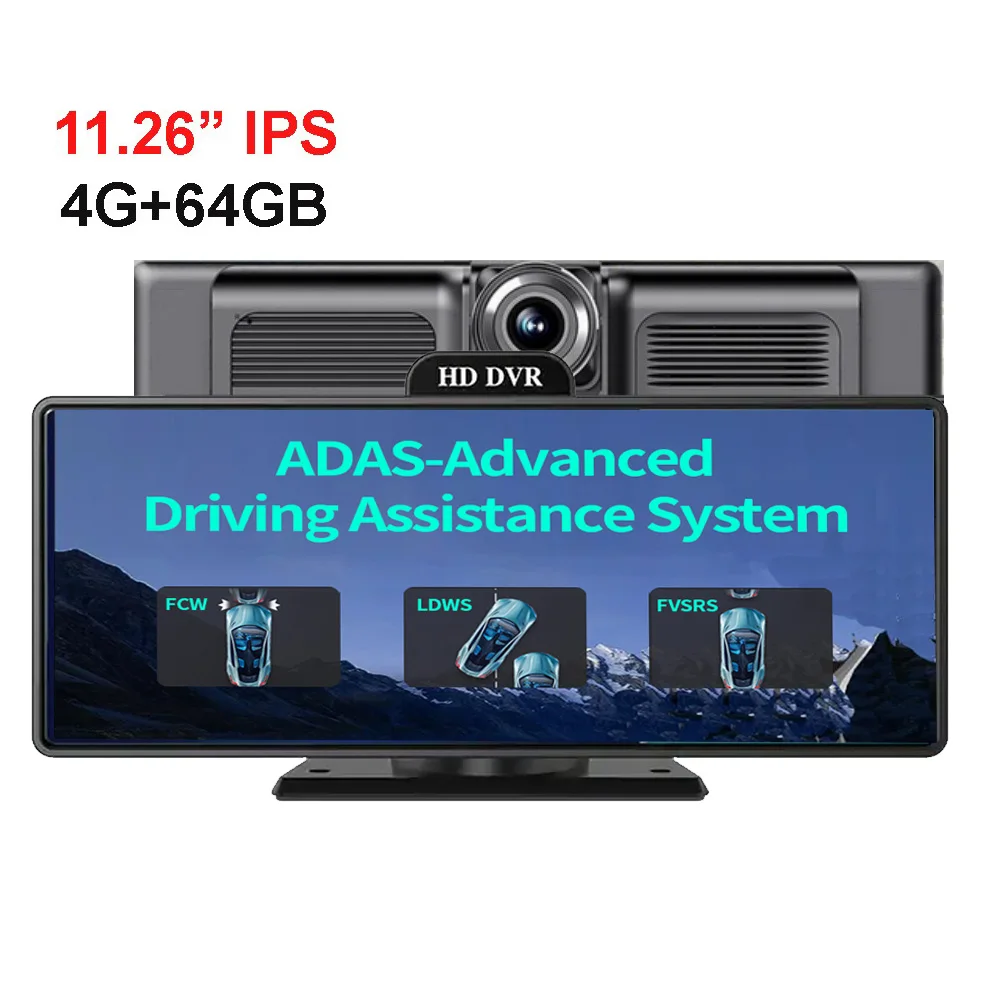 10,26 inch Auto DVR Camera 4G GPS Navigatie RAM+64G ROM Android 10 Systeem 4G WiFi Autoclip Android Anto Dashcam Video Recorder