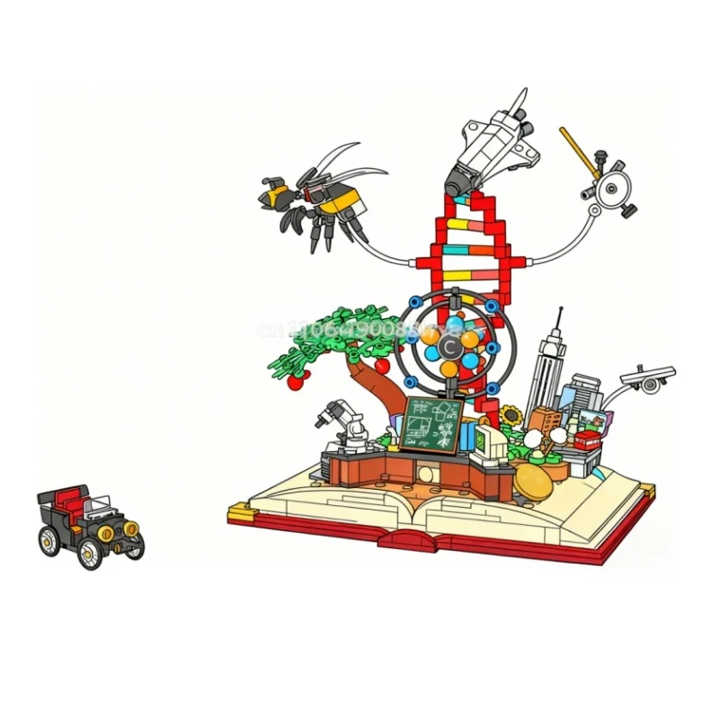 

2025 brand new STEM creative series knowledge is power model assembly toys birthday Christmas gifts for boys and girls