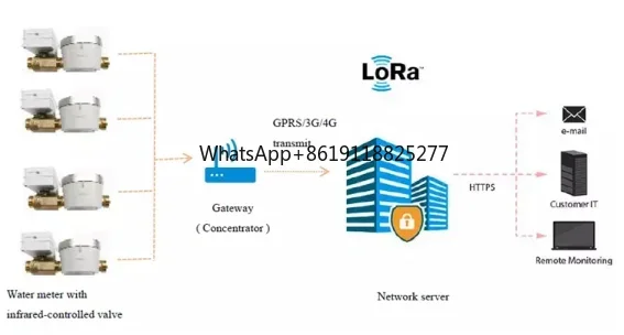 Module de lecture de compteur sans fil longue distance, passerelle LoRa, concentrateur Lora, intérieur, extérieur, 868, 915MHz