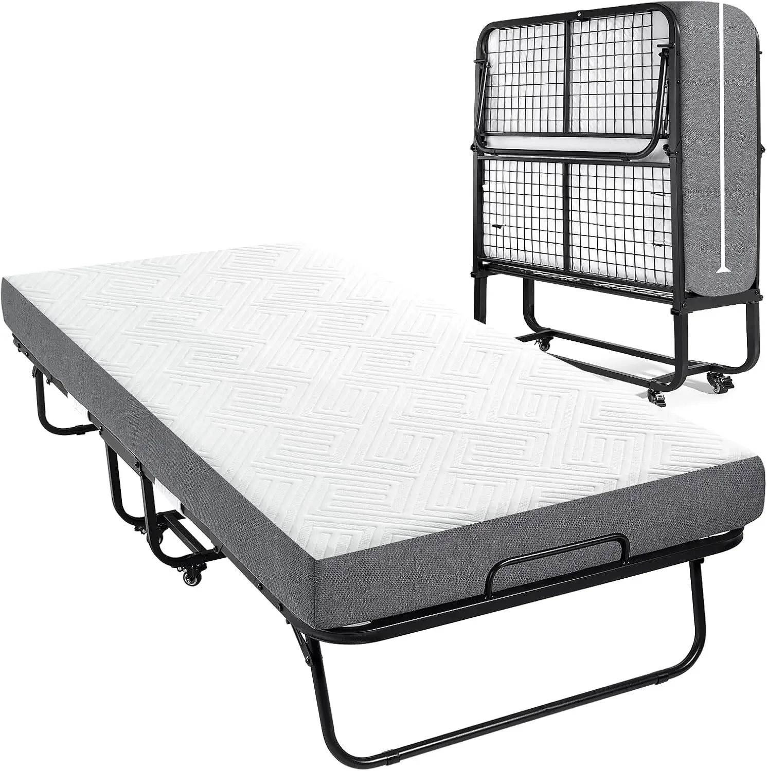 Folding Bed With Ma… - image