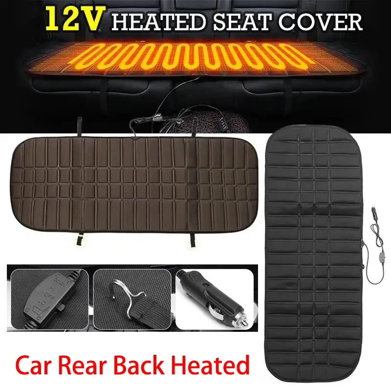Kcimo 12V Car Rear Back Heated Heating Seat Cushion Cover Pad Winter Car Auto Warmer Heater universal Car Interior Accessories
