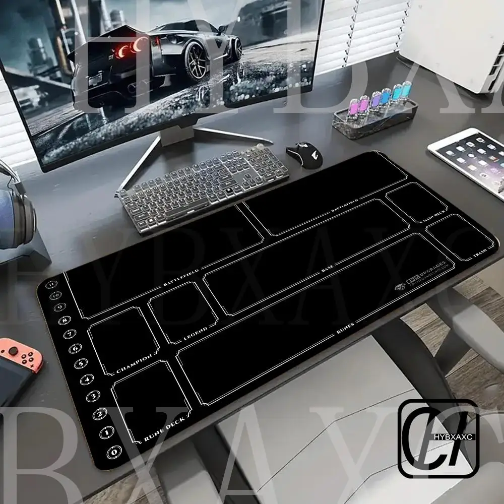 

Riftbound Playmat with Zones 24x14 playmat Fantasy-themed play mat Duel pads Beginner Card Battles Commander Gaming HD Deskpad