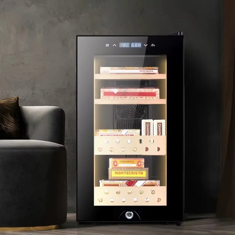 Constant Temperature Humidity Cigar Cabinet Mini Bar Household Wine Milk Cabinet Original Factory Refrigerated Cabinet