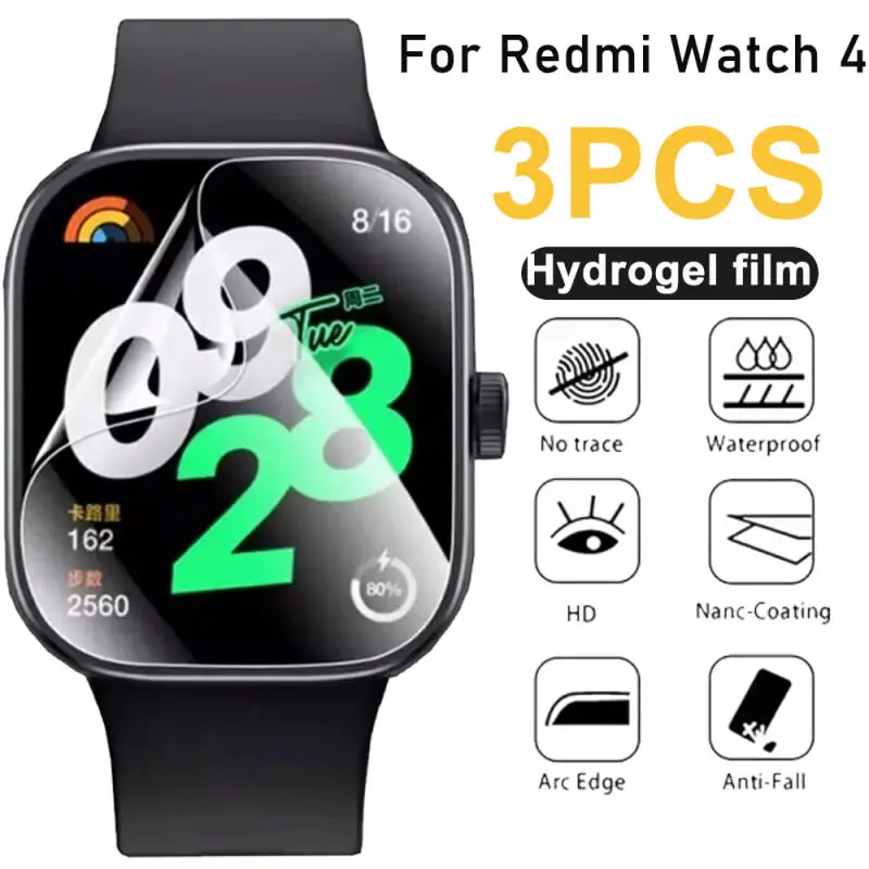 1-5PCS Hydrogel-Schutzfolie für Redmi Watch 6, klare weiche TPU-Schutzfolien, Displayschutzfolie für Xiaomi Redmi Watch 4 5 6 – Detail 7