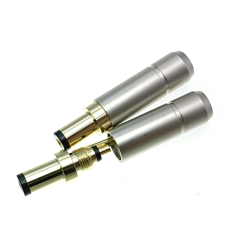 10Pcs Copper Housing Gold Plated 5.5 x 2.5 / 5.5 x 2.1 / 4.0x1.7 / 3.5 x 1.35 mm DC Power Jack Male Plug for Welding Line