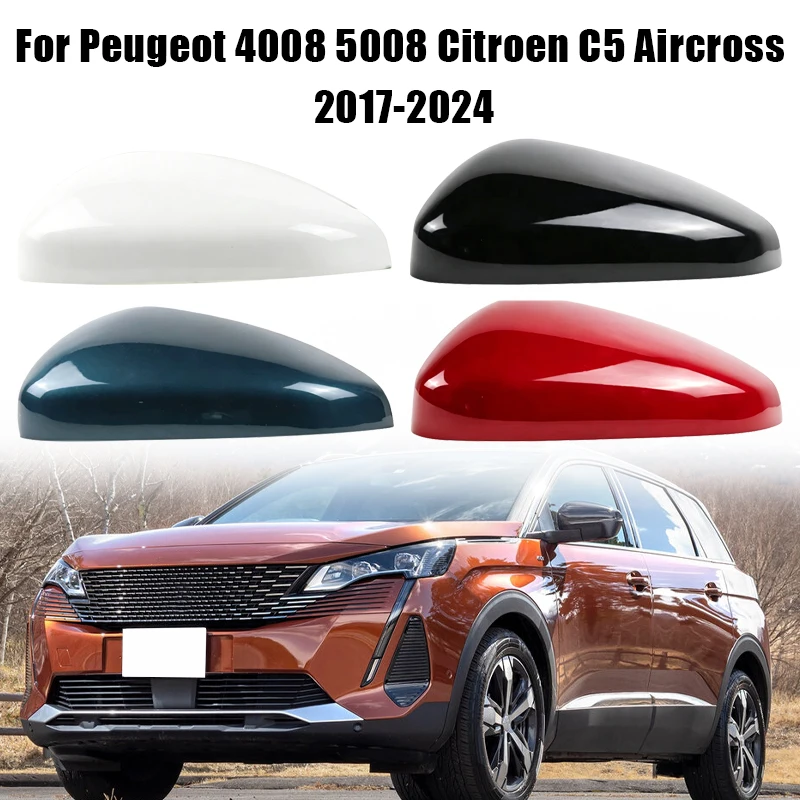 

Rearview Mirror Cover Cap For Peugeot 4008 5008，Citroen C5 Aircross 2017 2018 2019 2020 2021 2022 - 2024 Replace Car Accessories
