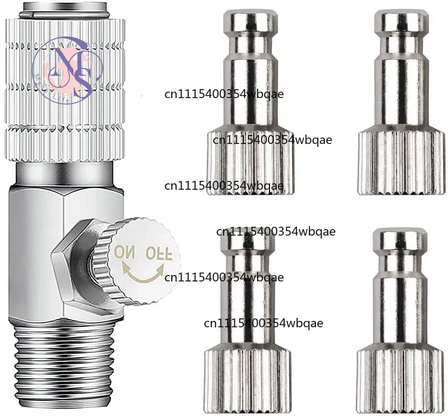 ZOCI-Airbrush quick release adapter connecter with valve 1/8