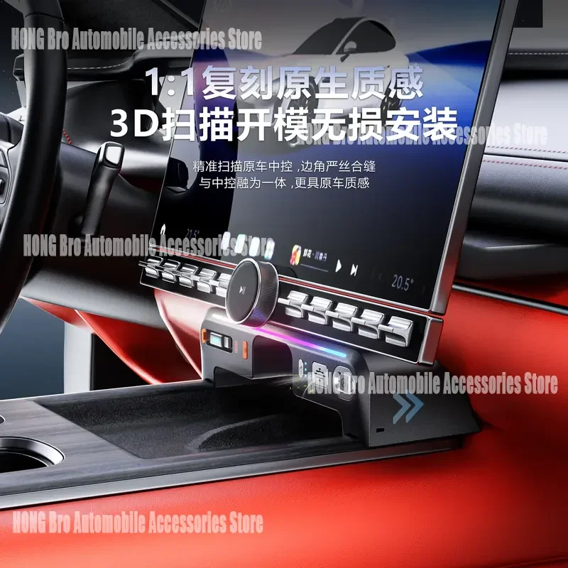 For Xiaomi SU7 Type C Hub Adapter Car Aromatherapy Charger Docking Station Screen Extension Cable Auto Interior Accessories