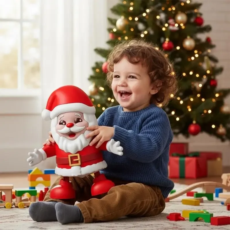 سانتا الرقص مع الموسيقى والأضواء، سانتا توركينج التفاعلية مع حركات الرقص الرشيقة، سهلة الإعداد الكهربائية المتحركة عيد الميلاد