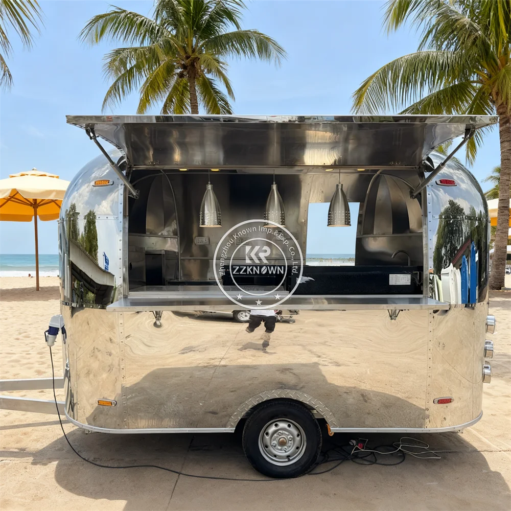 

Custom Food Truck Trailer BBQ Coffee Trailer Street Snack Catering Truck Concession Food Trailer Fully Equipped