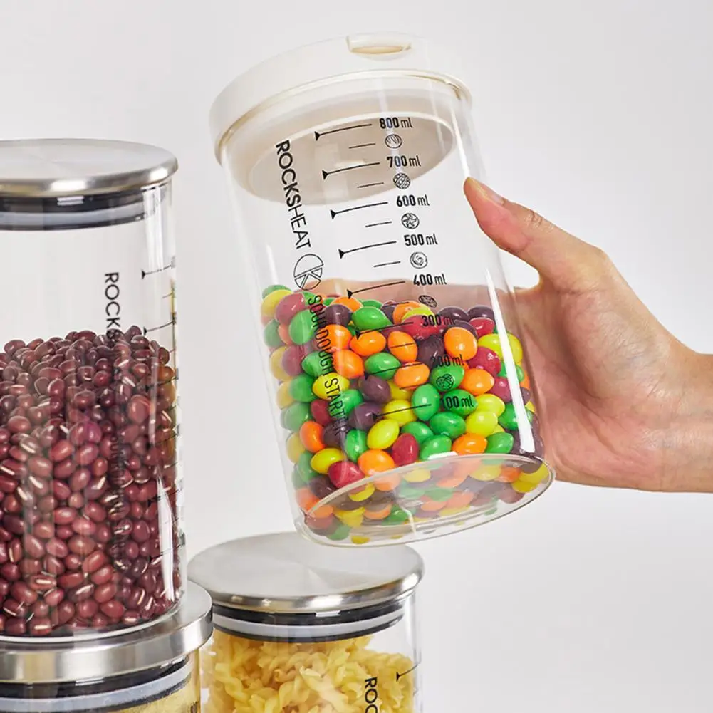 Mühürlü maya kültür gemi görünür fermentör şeffaf Sourdough fermantasyon kavanoz ölçekli hava geçirmez kapak ile ev için kolay