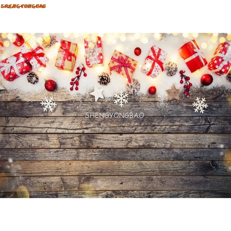 SHENGYONGBAO Nghệ Thuật Vải Ngày Giáng Sinh Chụp Ảnh Phông Nền Chống Đỡ Cây Giáng Sinh Lễ Hội Studio Ảnh Nền XT20924SD-13