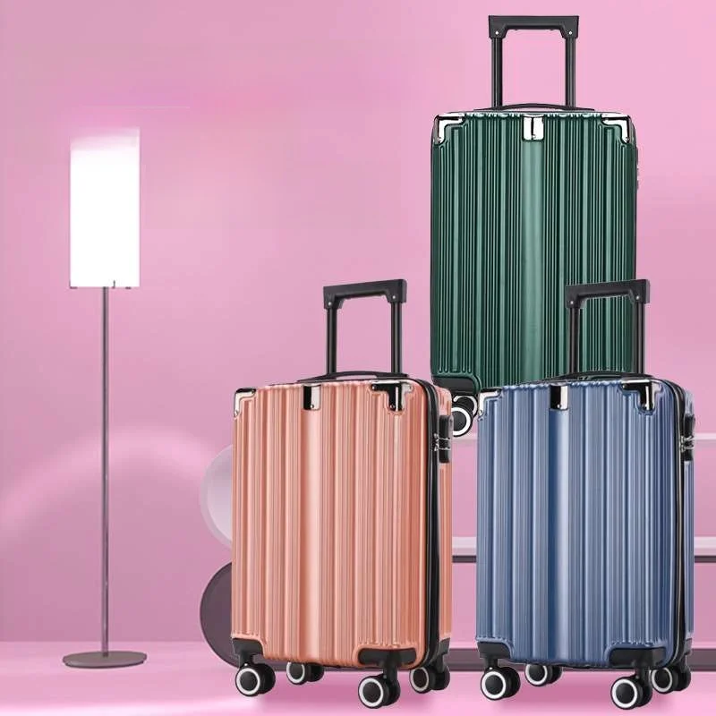 

20inch Adult Unisex Luggage Suitcase Large Capacity Trolley Case for Travel Universal Wheels Polyester Handbag Black Brown