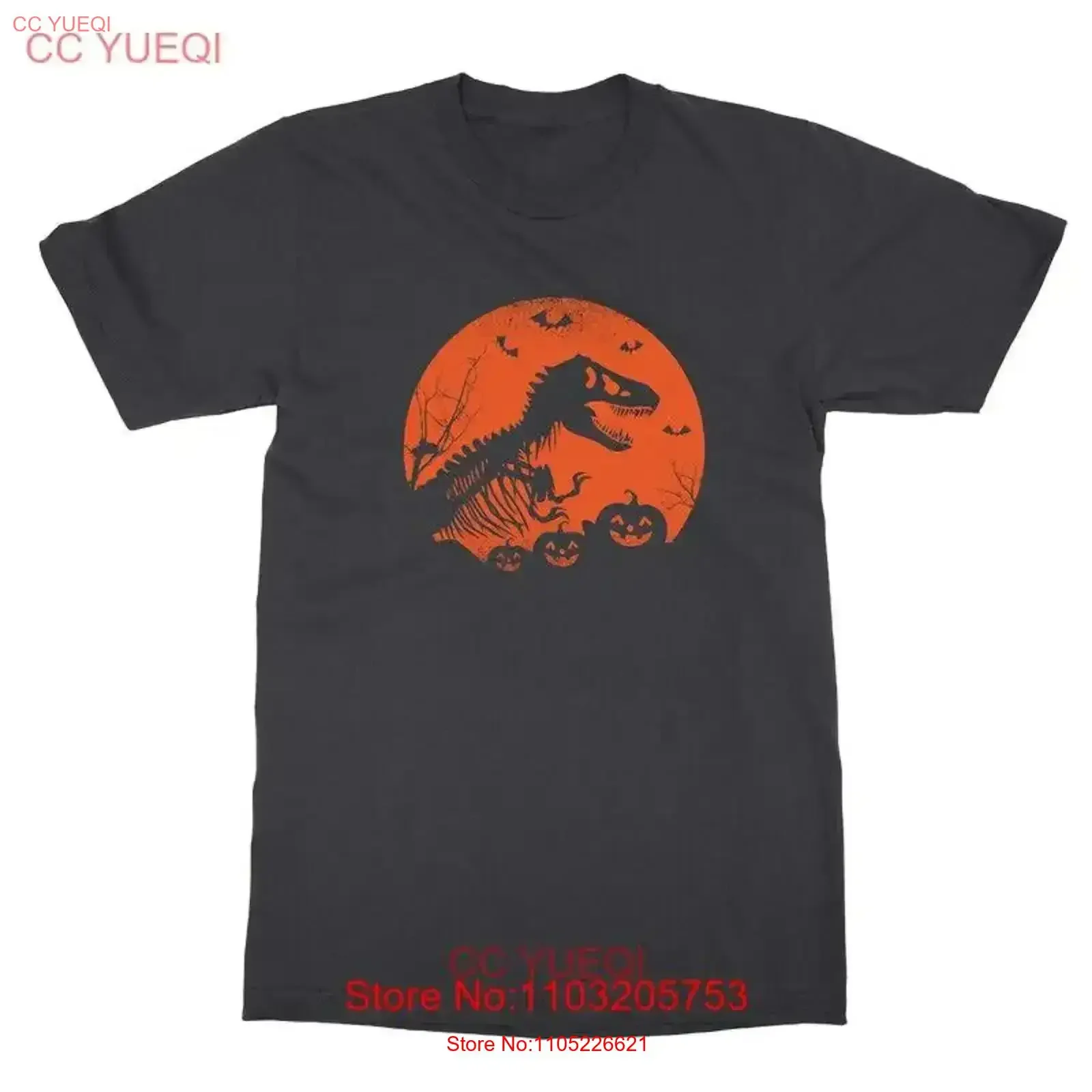 

Футболка ужасов «Динозавр Страшный Хэллоуин» Тыква винтажная стираная слегка графическая homme Удобная дизайнерская одежда винтажная мягкая