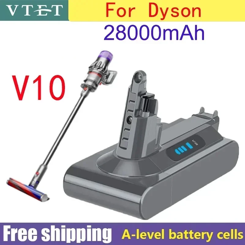 NEW V10 SV12 Rechargeable Battery 25.2V28000mAh Battery For Dyson V10 Absolute Replaceable Fluffy Cyclone Vacuum Cleaner Battery