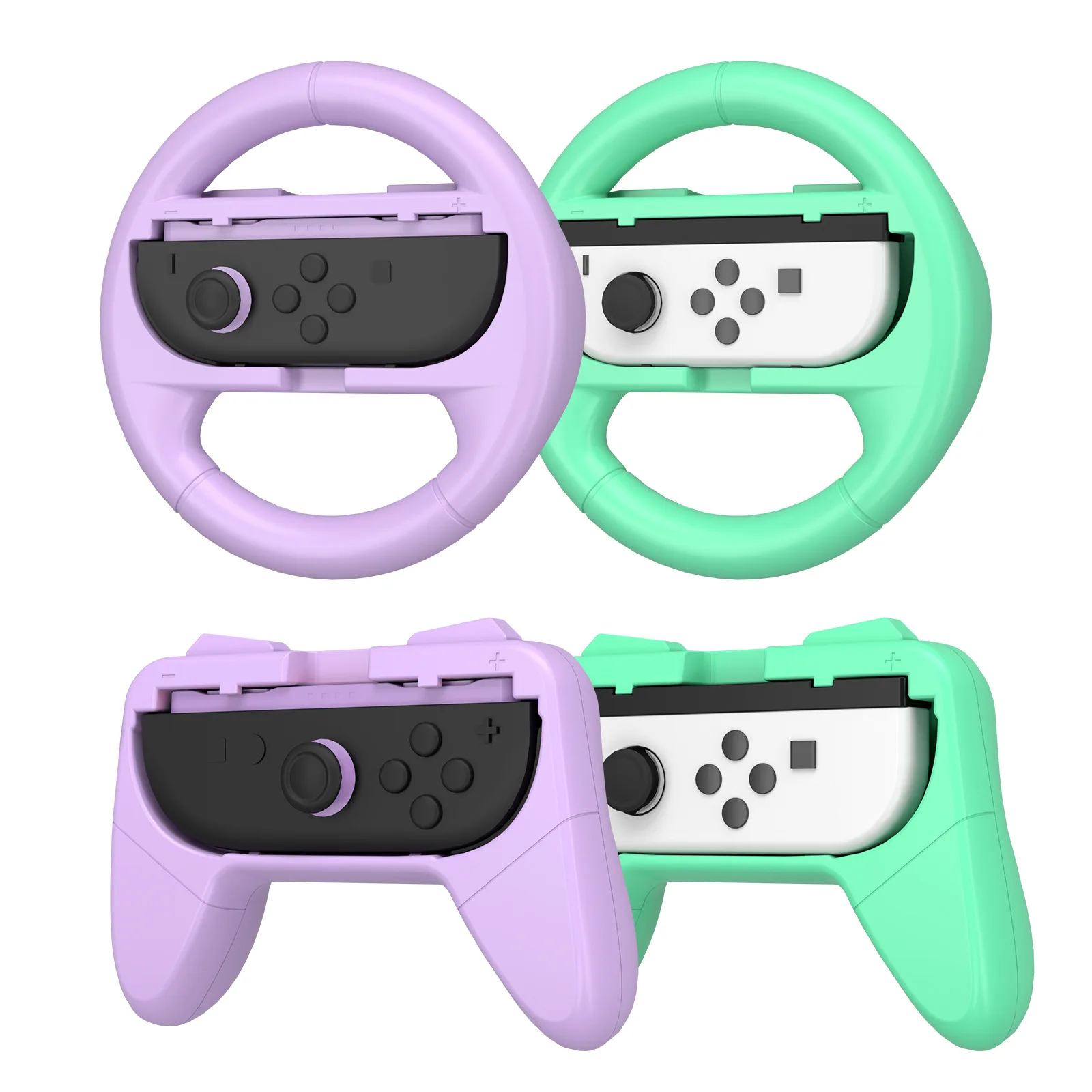 Conjunto com 2 Volantes de Corrida para Switch 2, Acessórios de Controle JoyCon para Jogos Mario Kart no Nintendo Switch 2