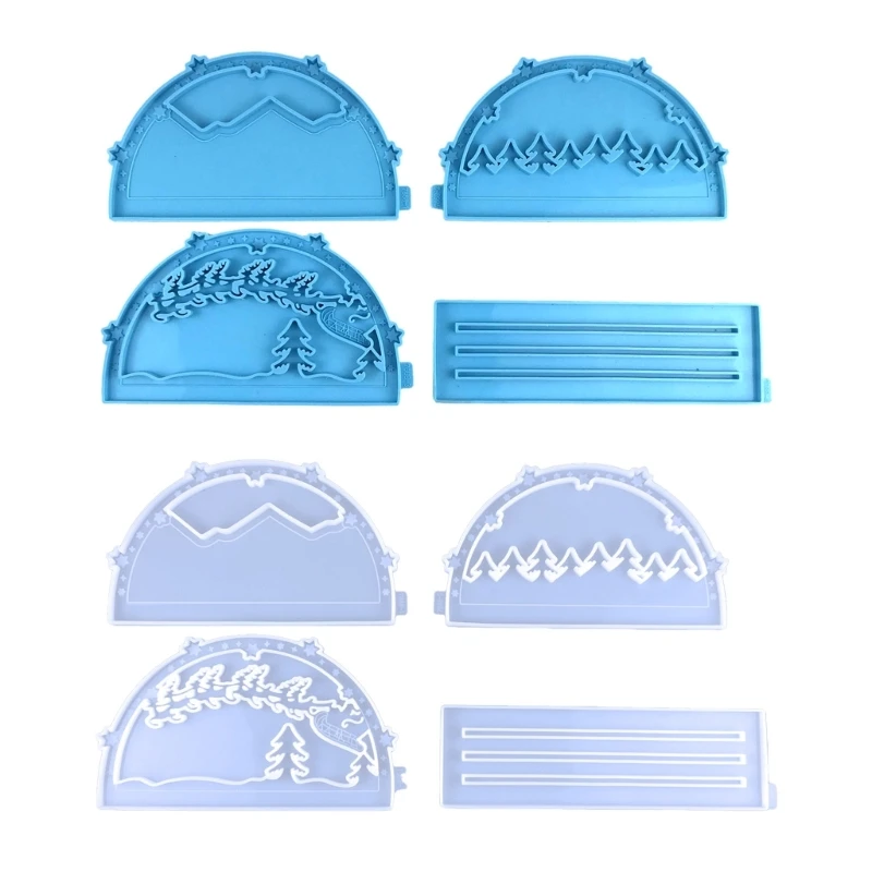 Reindeer Sled Silicone Mold Christmas Silicone Mold for Casting Home Decoration Dropshipping