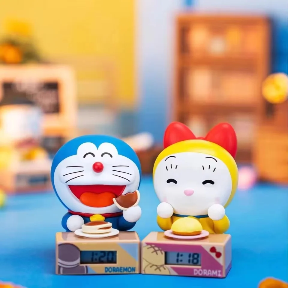 New Genuine Doraemon Classroom Clock Series Blind Box Ornament