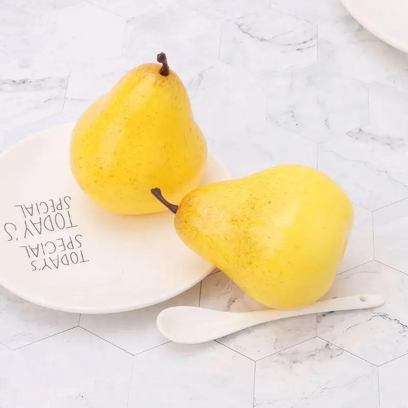G92C Artificial Pear Fruit Realistic Model Photography Props Accessory for Gardening Planting Models Shopping Mall Show Gift