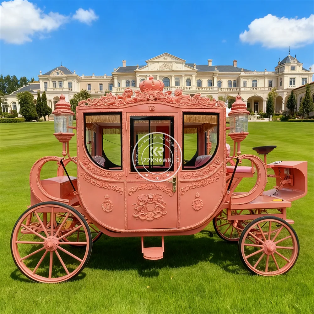 Gorgeous Deluxe European Royal Horse Carriage Vintage Wedding Horse Drawn Horse Carriage for Ceremonies