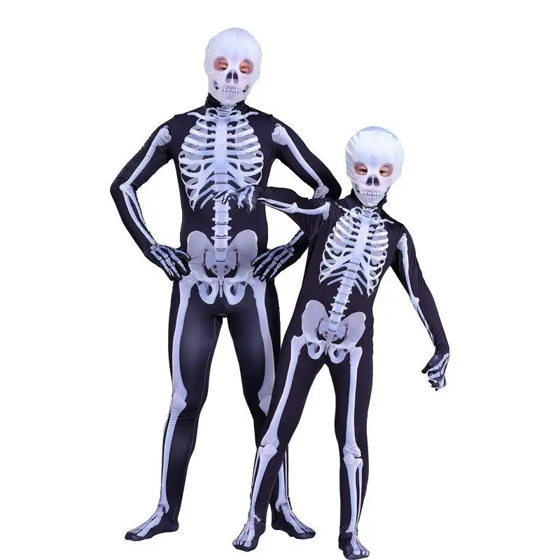 loween Gioco di scheletro per bambini Costume cosplay Terrore Vestito Costume di scena tradizionale cinese per bambini Autunno 2024