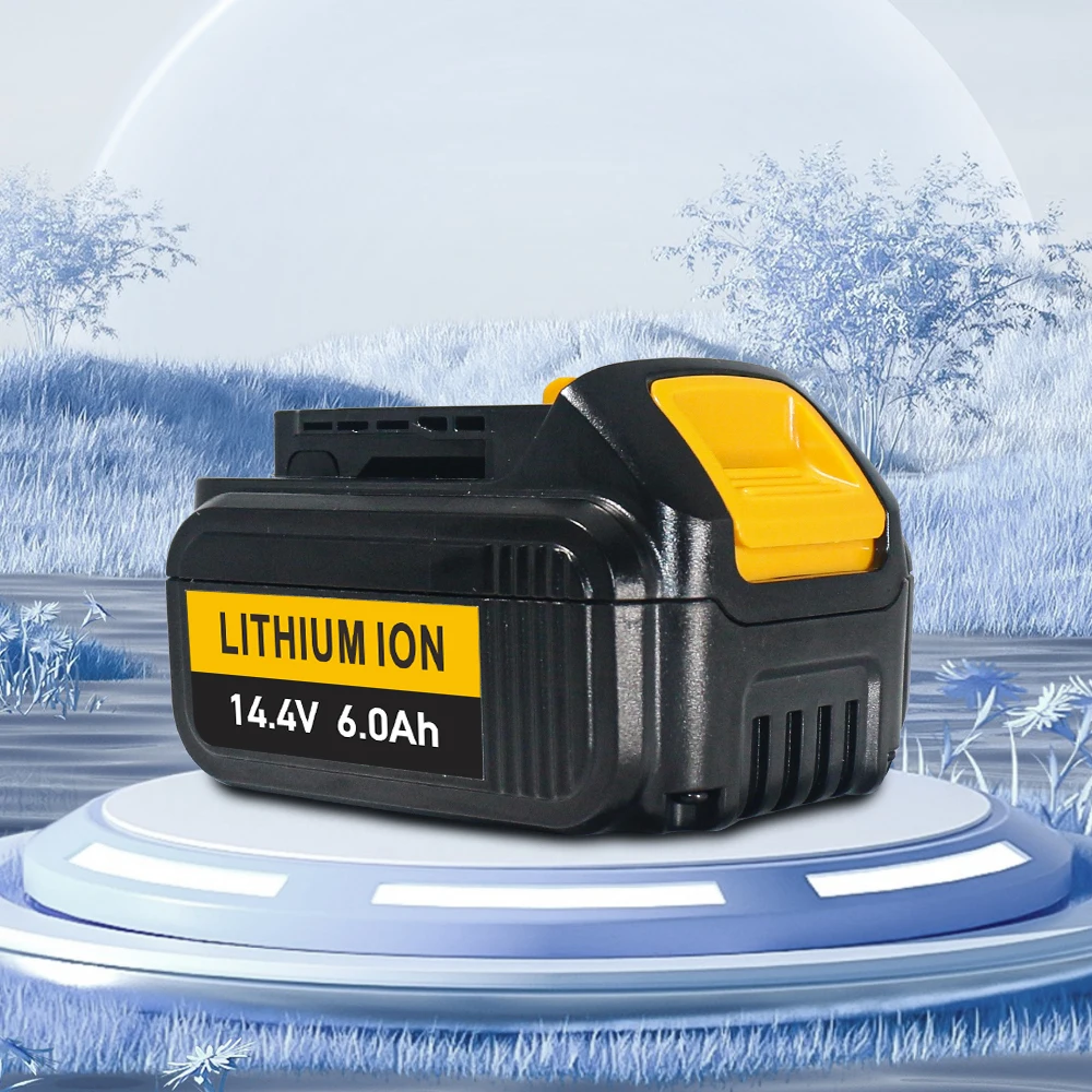 

FOR Dewalt 14.4V Battery 6Ah Rechargeable Lithium Ion Power Tool Battery 6Ah Long-Lasting Lightweight for building site project