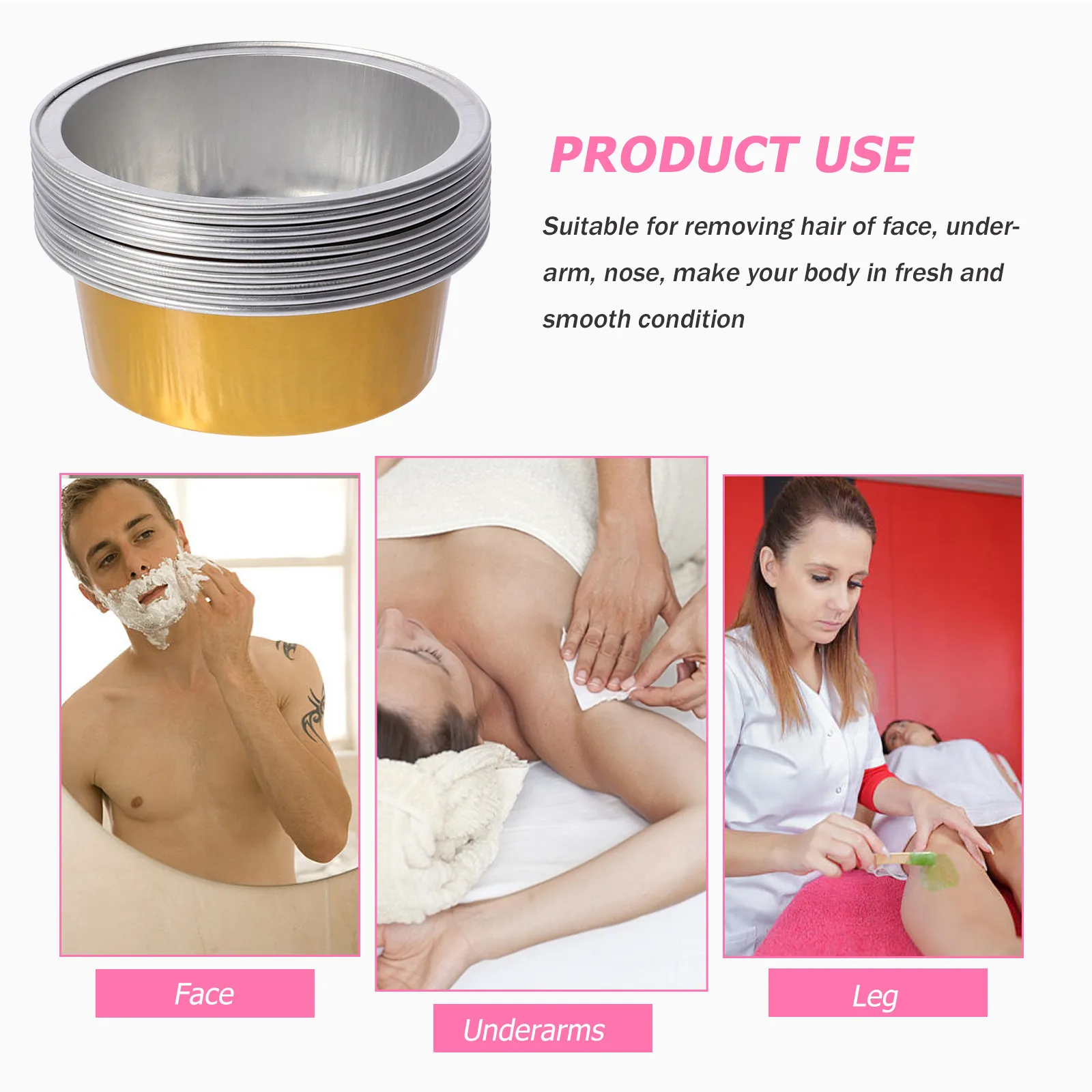 

Wax Melting Bowl Large Capacity Non Deformable Wax Warmer Pot Hair Removal Tool Aluminum Foil Bowl Reusable Easy Clean