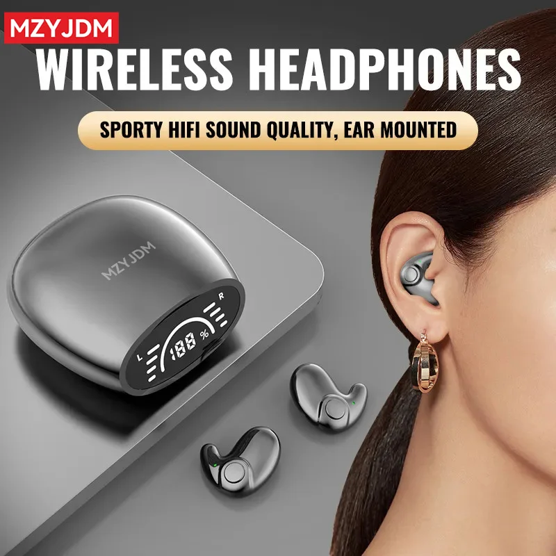 

Wireless Bluetooth Headphones Sports Highend TWS In Ear Earbuds MD538 Mini Headsets Call Noise Cancelling Thin Sleep Earphones