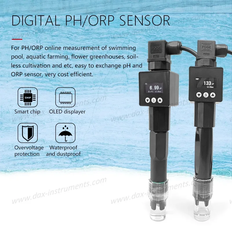 hot sales high temp arduino rs485 water ph orp probe installation swim pool digital 4 20ma agriculture liquid ph orp sensor