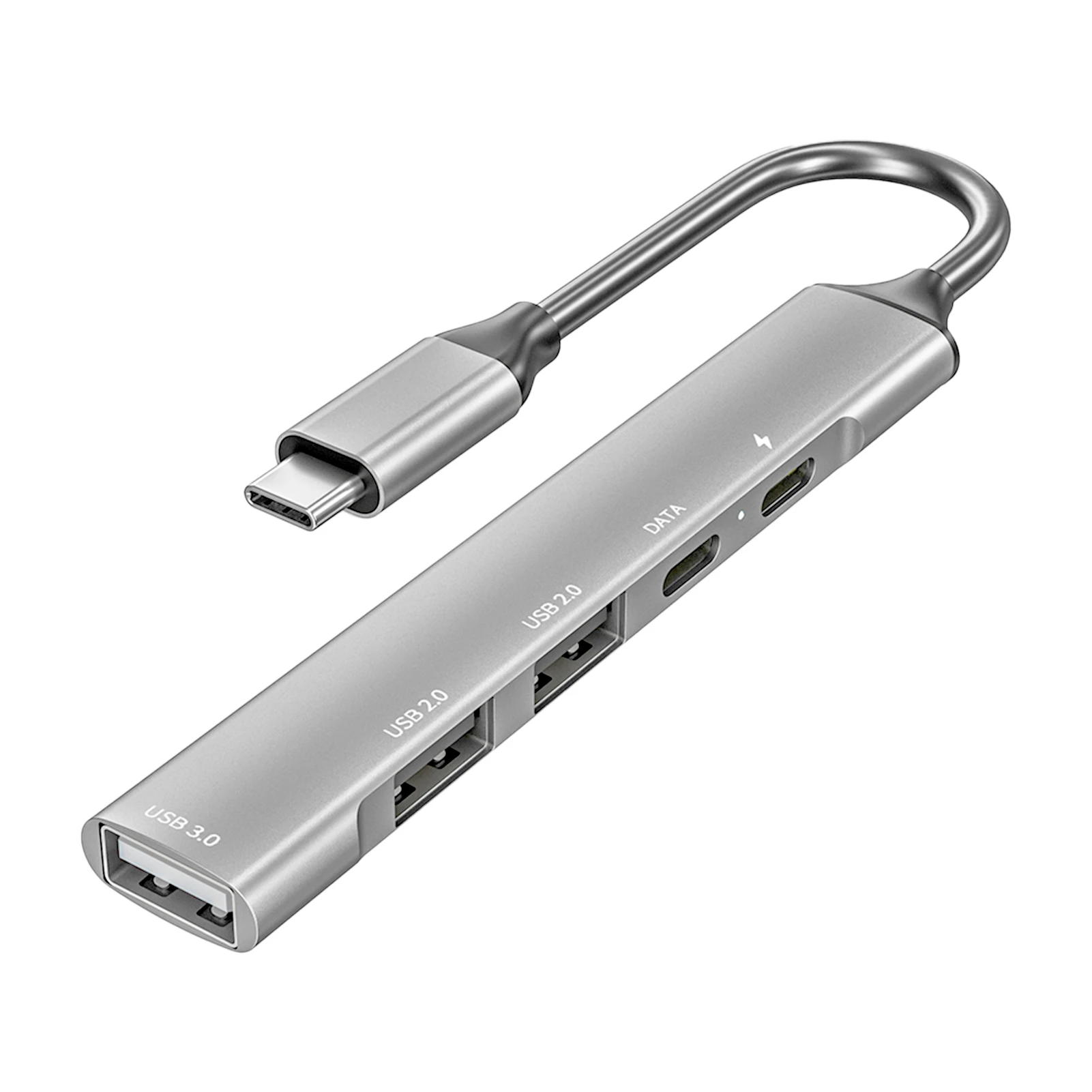 5 in 1 기가비트 이더넷 휴대폰, 고속 경량 USB C 허브, 휴대용 사무실 전원 공급, 노트북 멀티포트 어댑터
