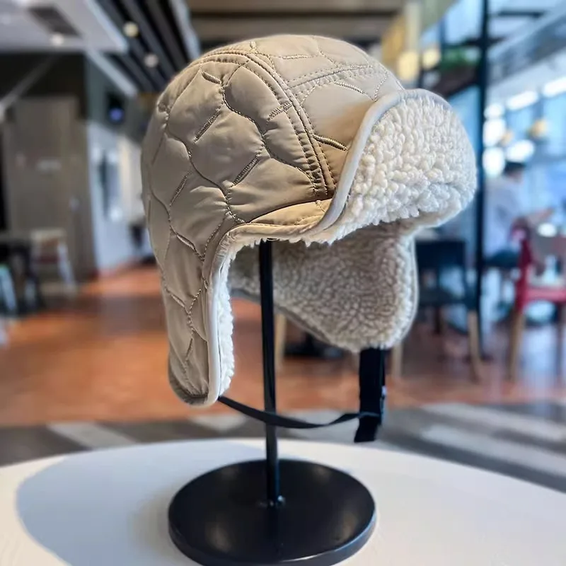 قبعة الطيار في الهواء الطلق التزلج منفذها القبعات الكبار للجنسين قبعة الصوف للجنسين الشتاء سميكة الأذن حامي قبعة دافئة مقاوم للماء قبعة تزلج