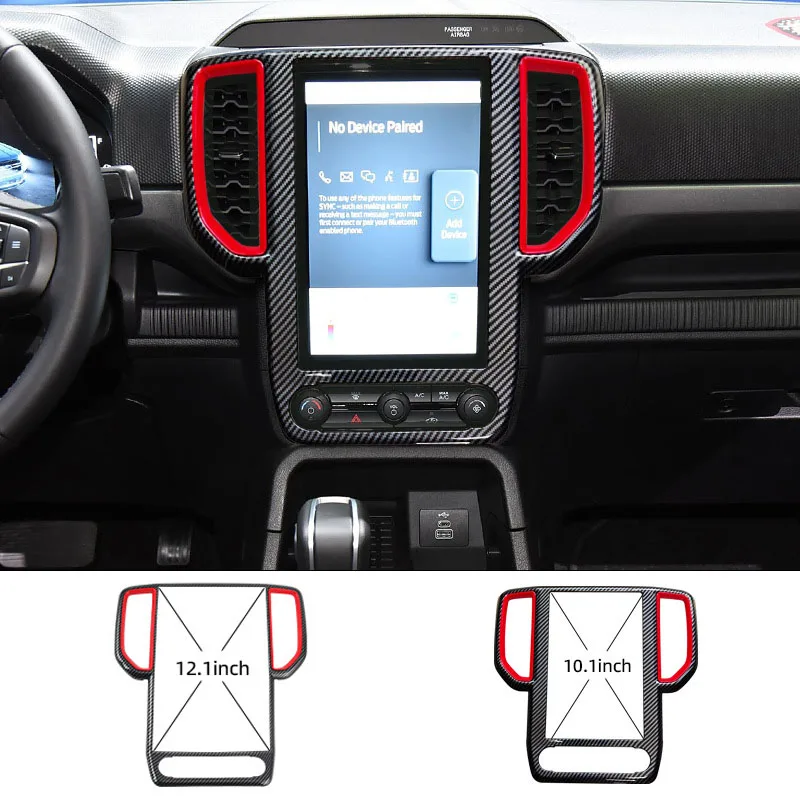 

Fit for Ford Ranger Everest 2024 2023 Car GPS Screen Navigation Decorative Frame Dashboard Air Vents Protective Cover Mat