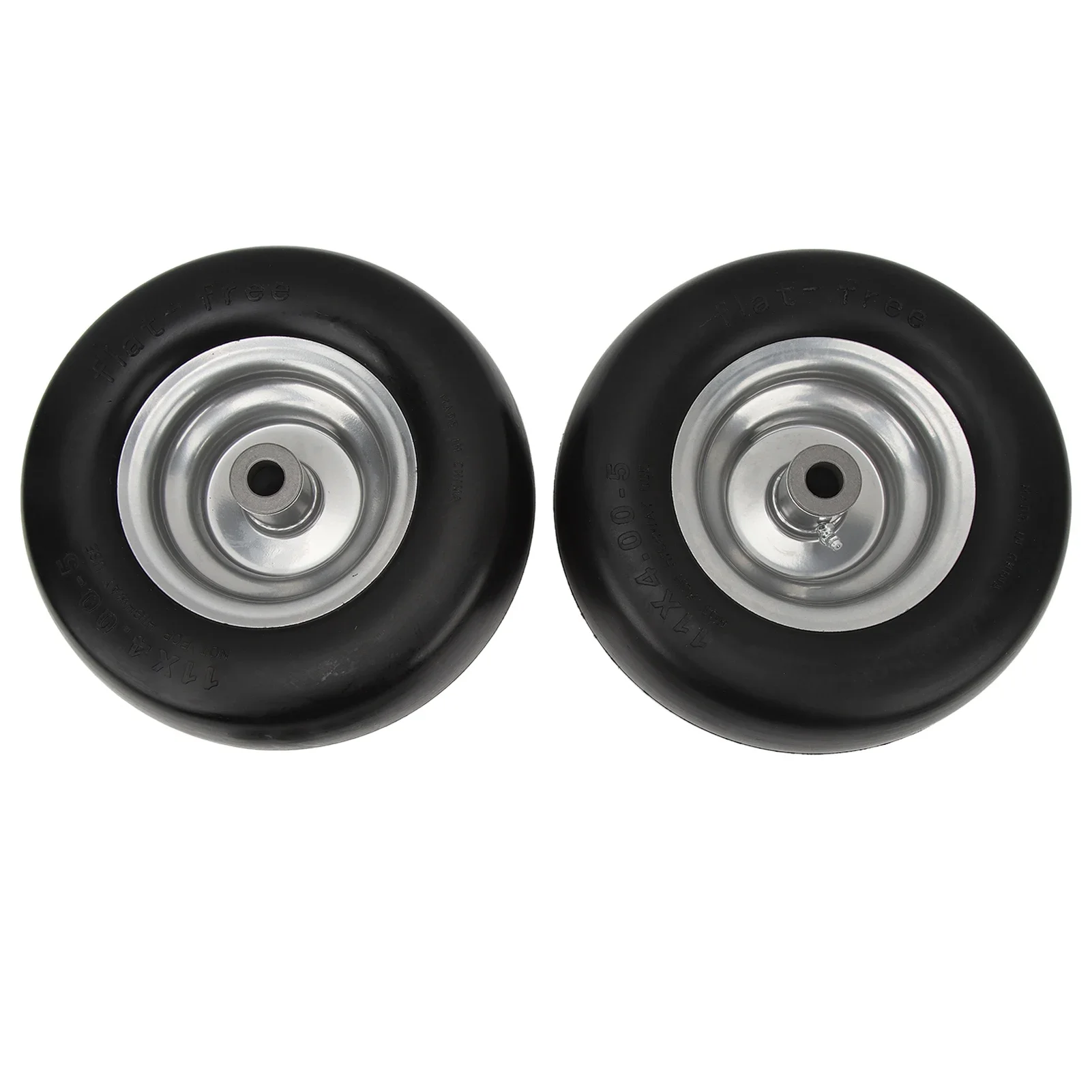 2Pcs Lawn Mower Tire Inflation Free 11in Diameter 4in Width Accessory for Replacement