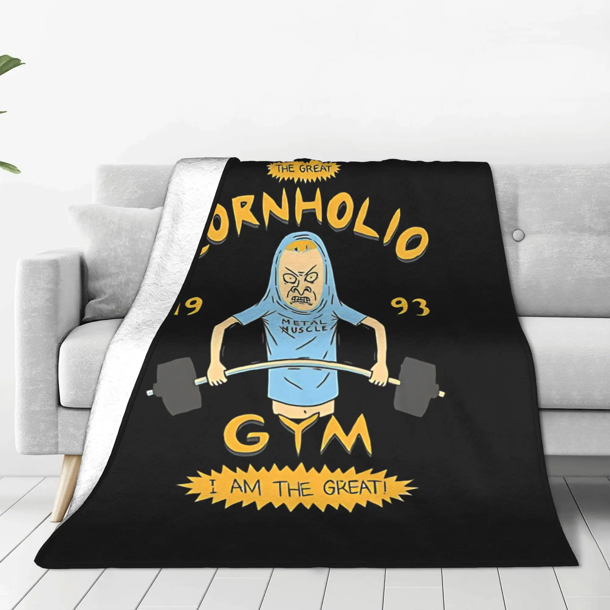 1PC Cornholio Vintage Beavis and Butt Head Home Room Decorations Winter Blankets For Adults Bedding Home Interior Sofa Knee