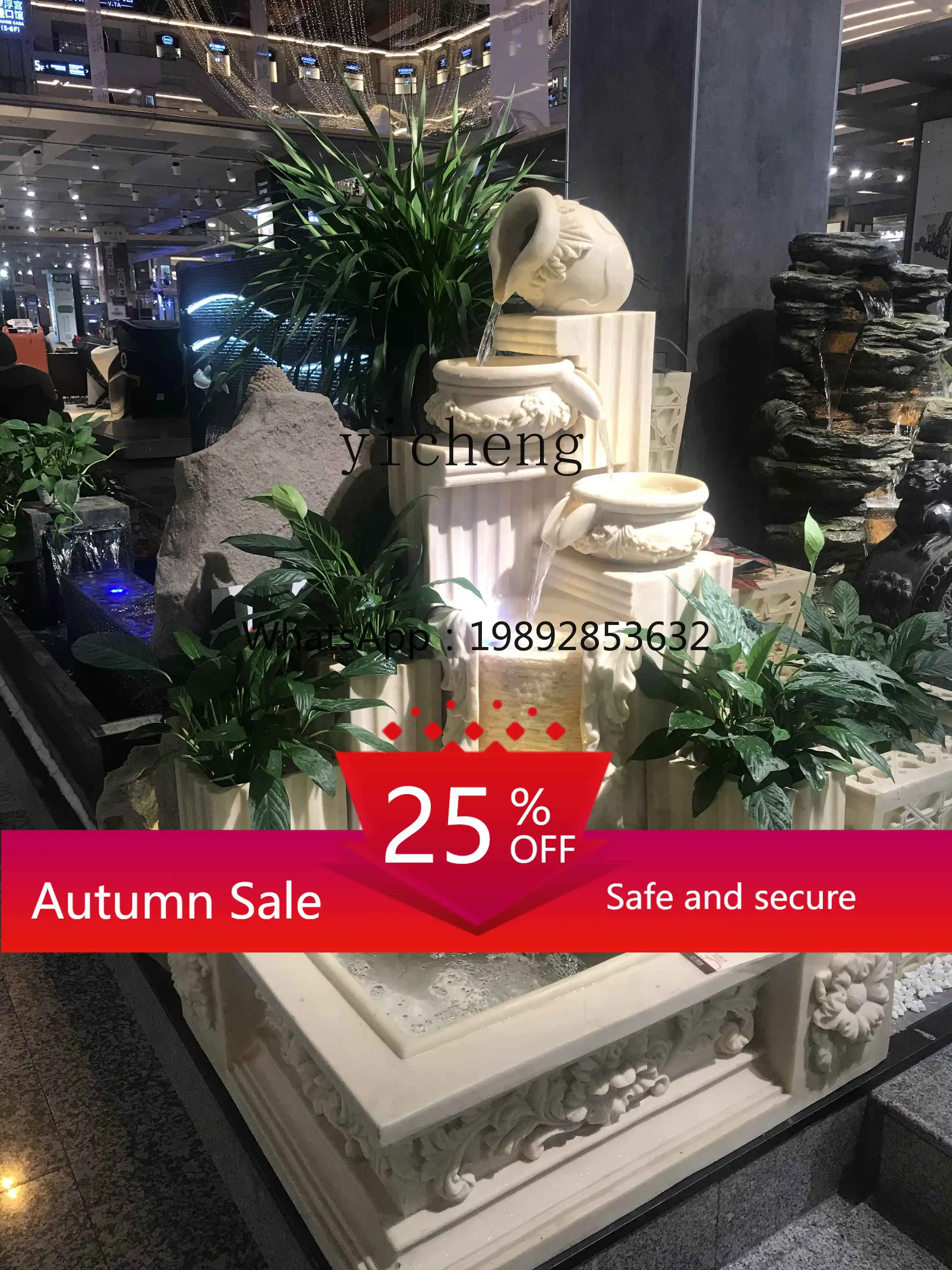 

European water fountain garden decoration circulating water ornaments landscape fish tank indoor fairy garden