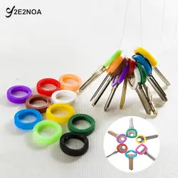 Fundas de silicona para llaves, 1/10/20/30 piezas, colores brillantes, hueco, Topper, llavero, anillos, bolsa, organizador, Billeteras