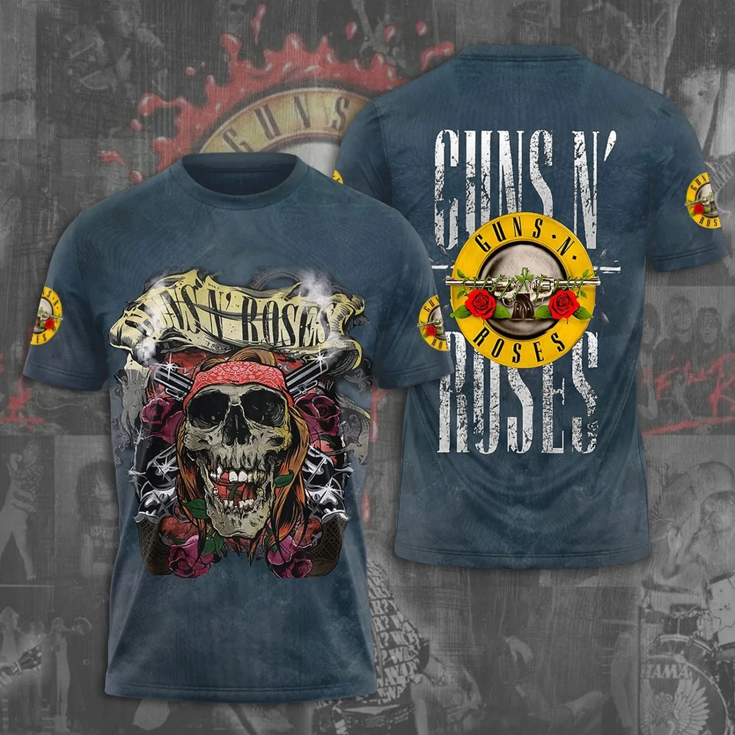 Camiseta 3D Hot Guns N Roses Tour 2025 – Camisa de banda de rock limitada e licenciada S-5XL