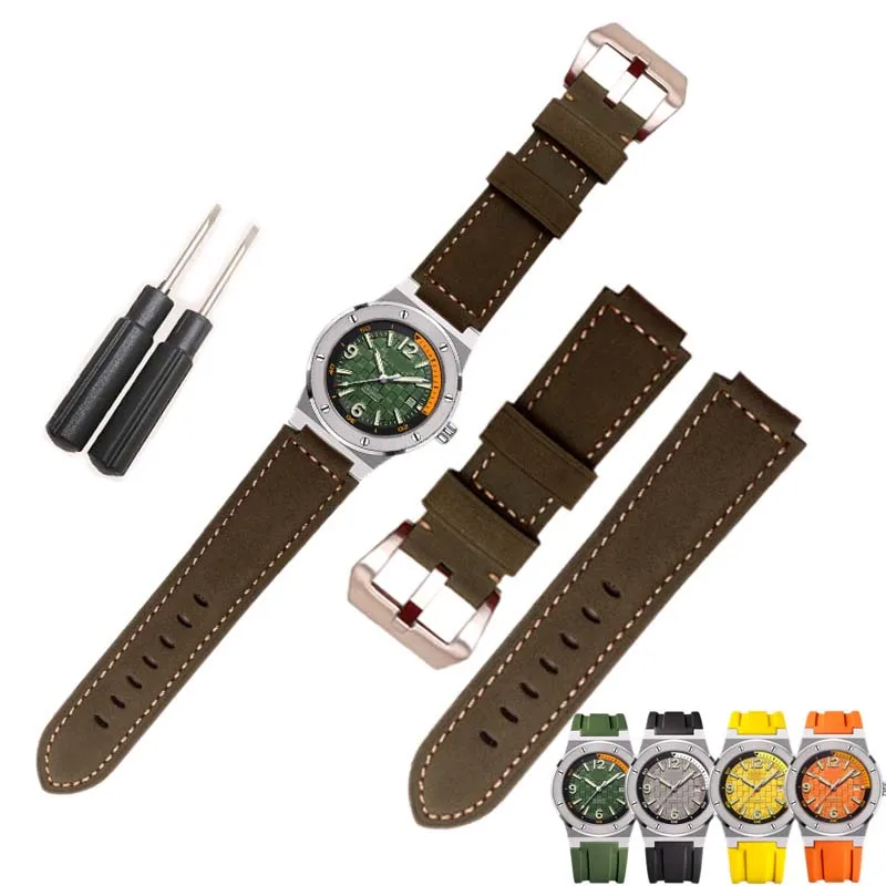 สายนาฬิกาหนังแท้สำหรับ L & W Timex T2N720 T2N721 gshock สาย GST-B200D GST-B200สายนาฬิกาข้อมือ24-16มม.