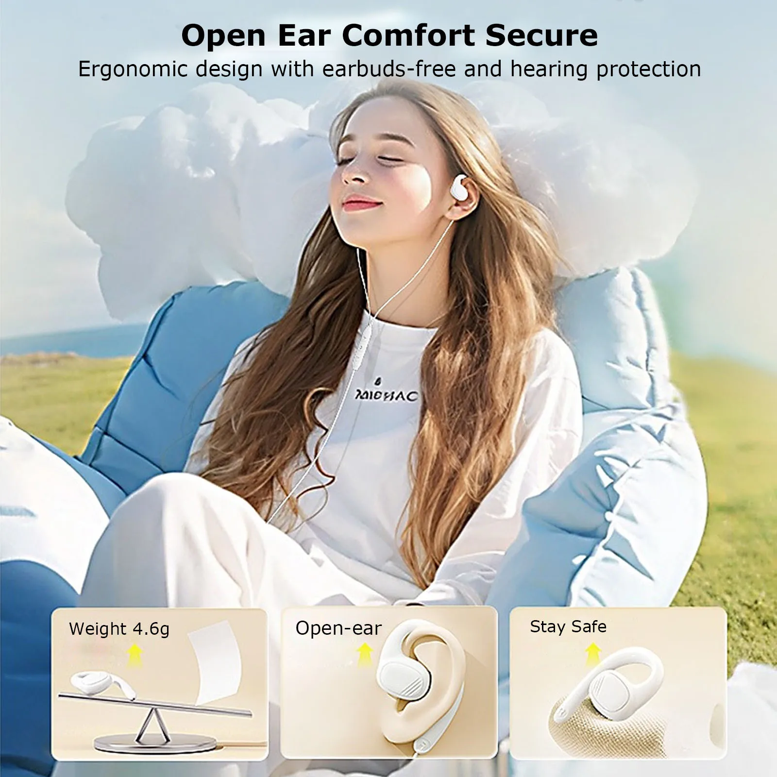 سماعات أذن سلكية مقاس 3.5 ملم، سماعة ألعاب خفيفة الوزن مع ميكروفون للمكالمات عالية الدقة، سماعات رأس مريحة للارتداء