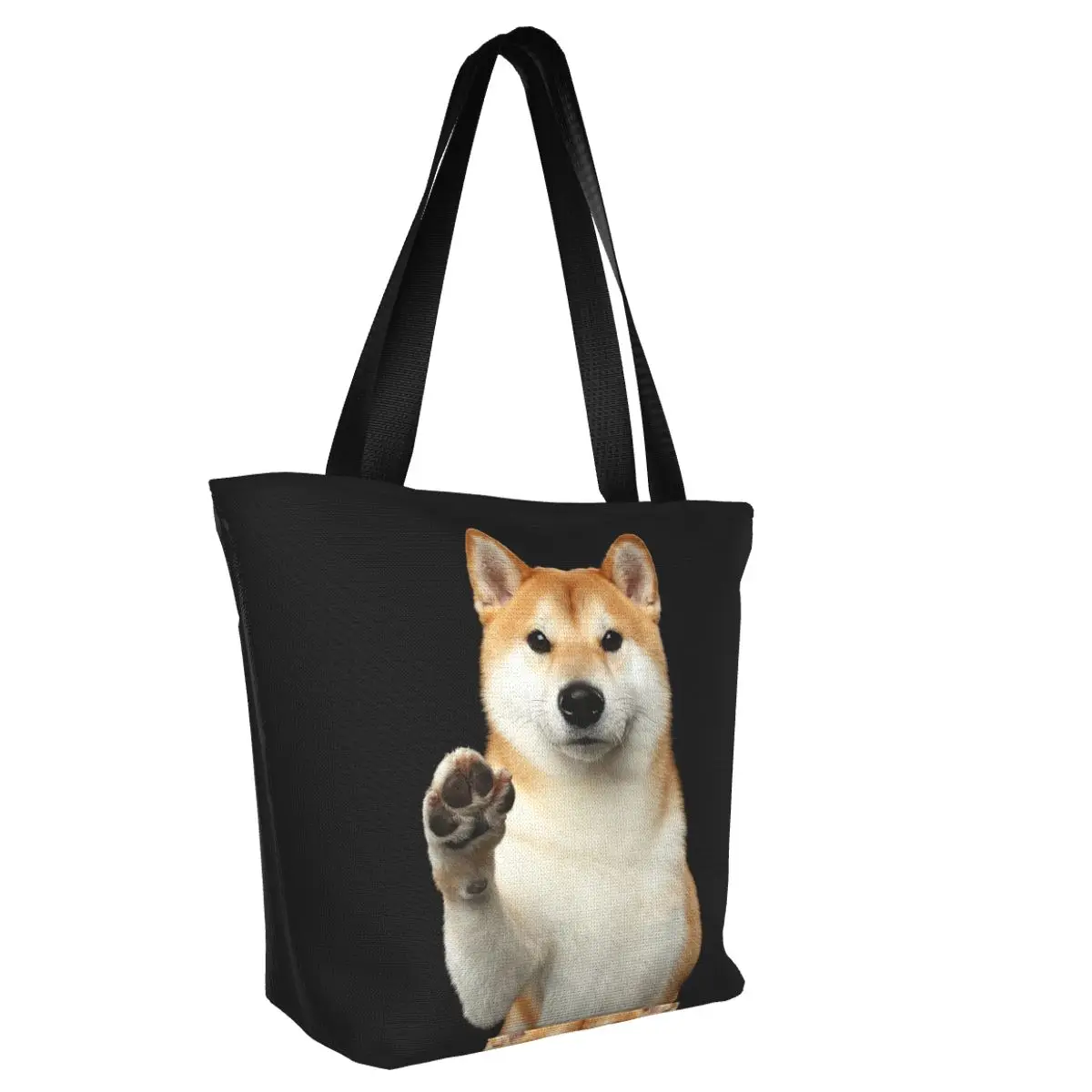 Shiba Polyester outdoor girl handbag, woman shopping bag, shoulder bag, canvas bag, gift bag