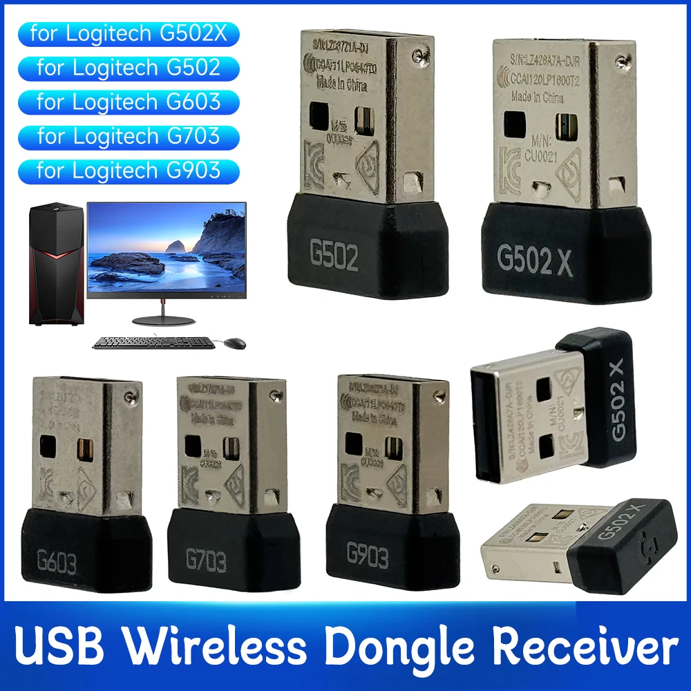 

USB Mouse Receiver Adapter USB Dongle Mouse Receiver Adapter for Logitech G903/G703/G603/G502/G502X Wireless Gaming Mouse 2025