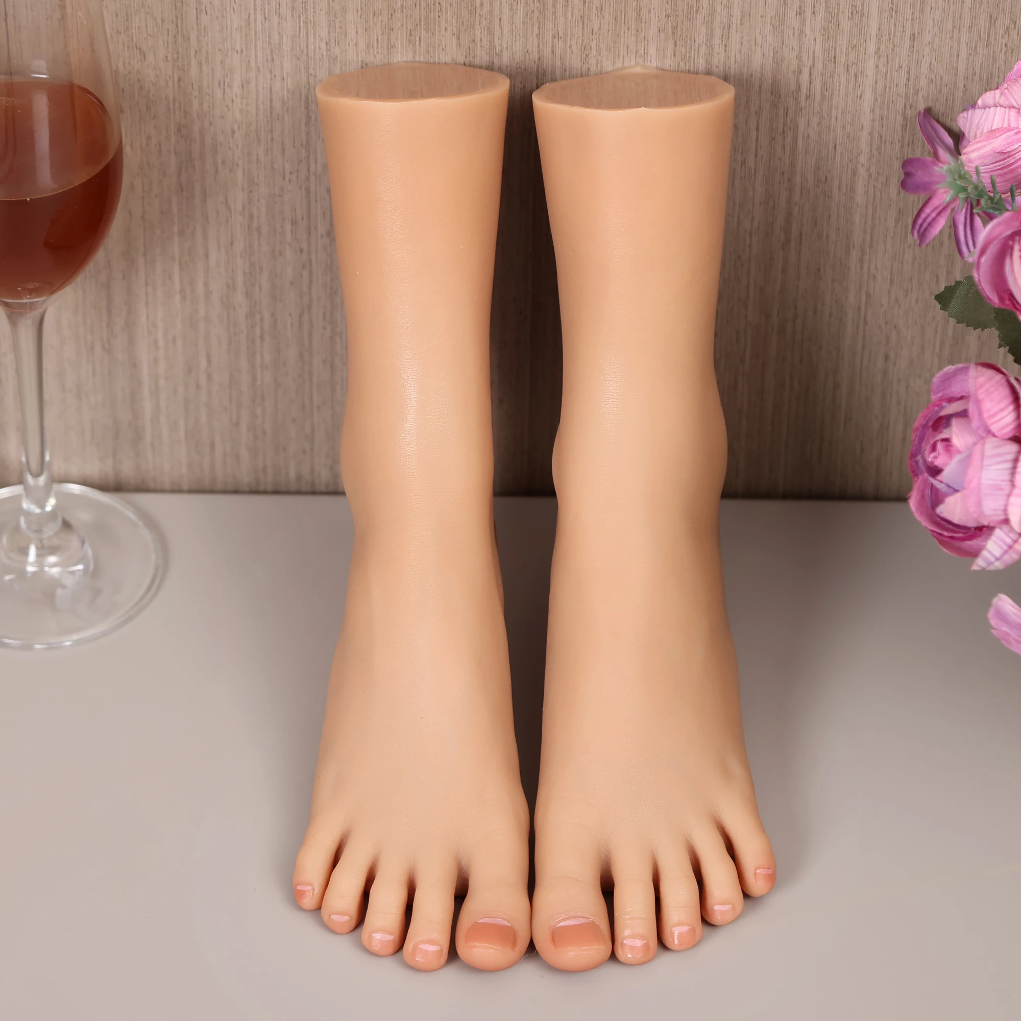 

Cute Children's Simulation Foot Model Nail Art Practice, Photography Massage Shoes Socks Jewelry Display TG2800