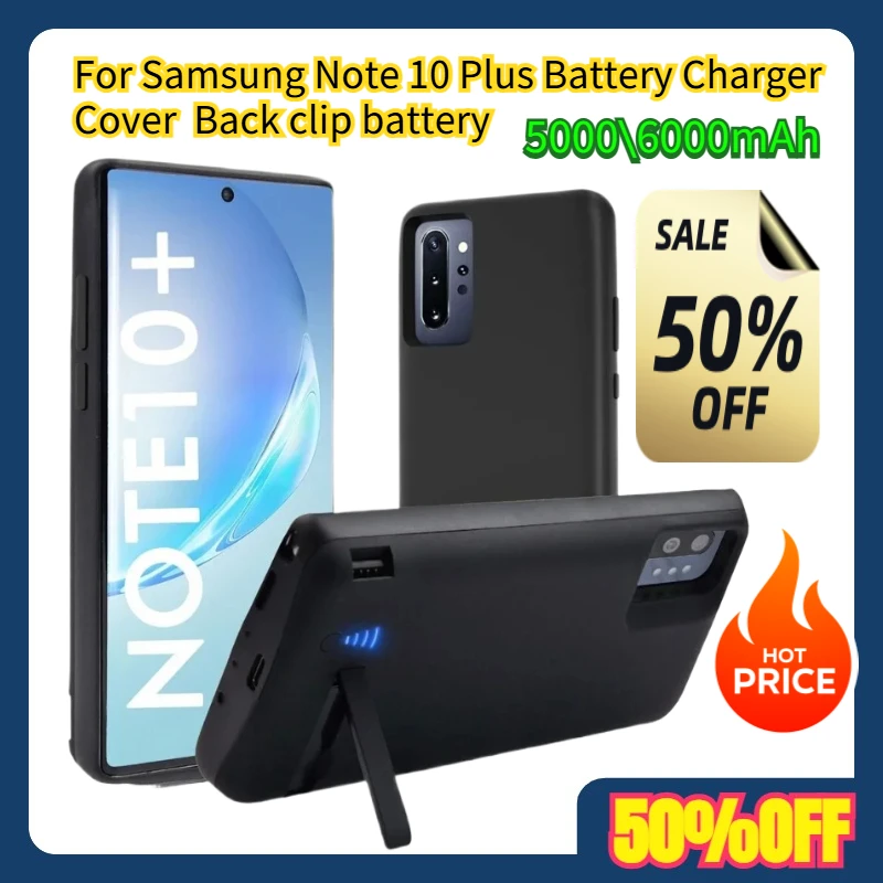 

For Samsung Note 10 Plus Battery Charger Cover 5000mAh Back clip battery