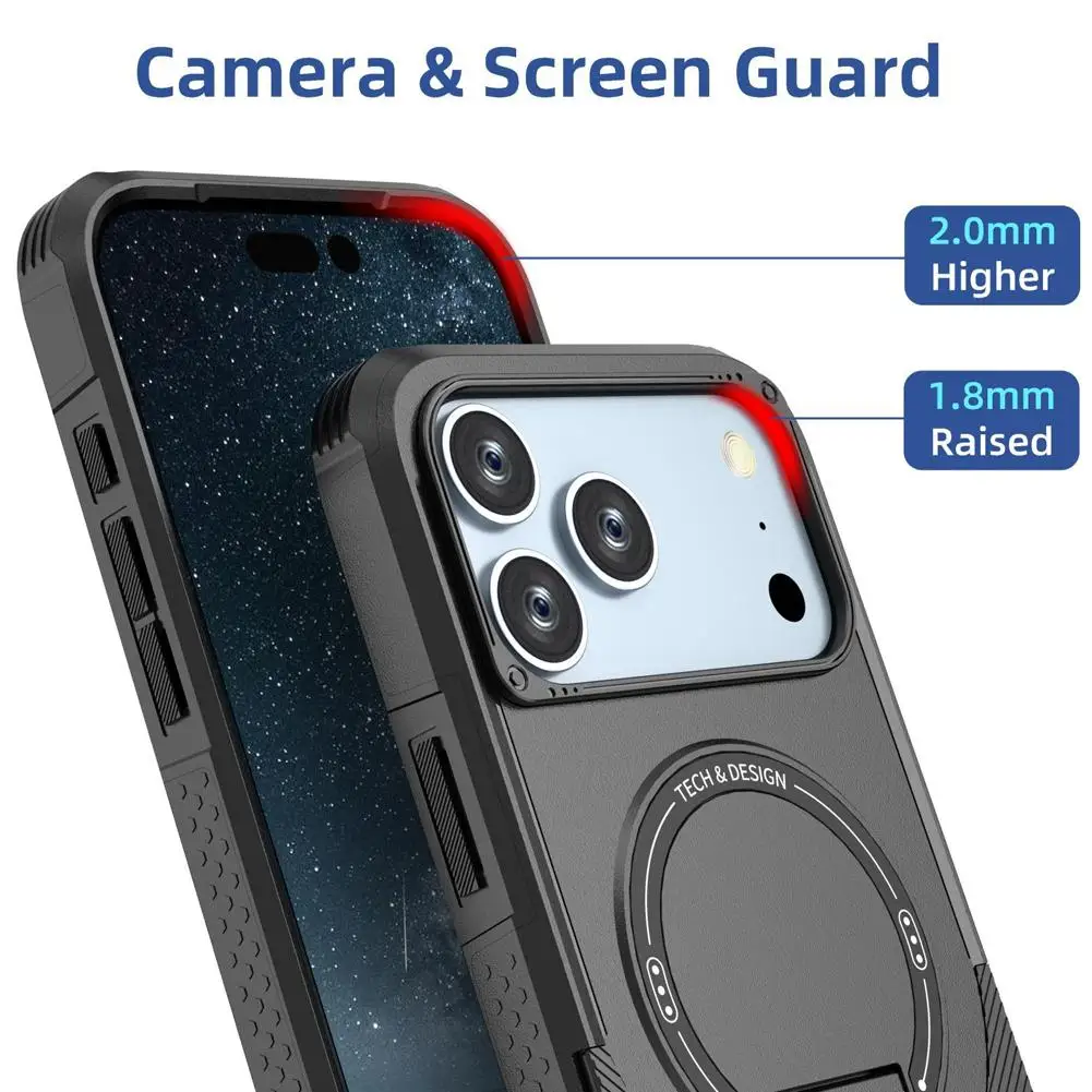 حافظة هاتف مغناطيسية لهاتف 17 Pro Max Bundesliga مع مسند مخفي ومقاوم للسقوط ومقاوم للاهتراء #4