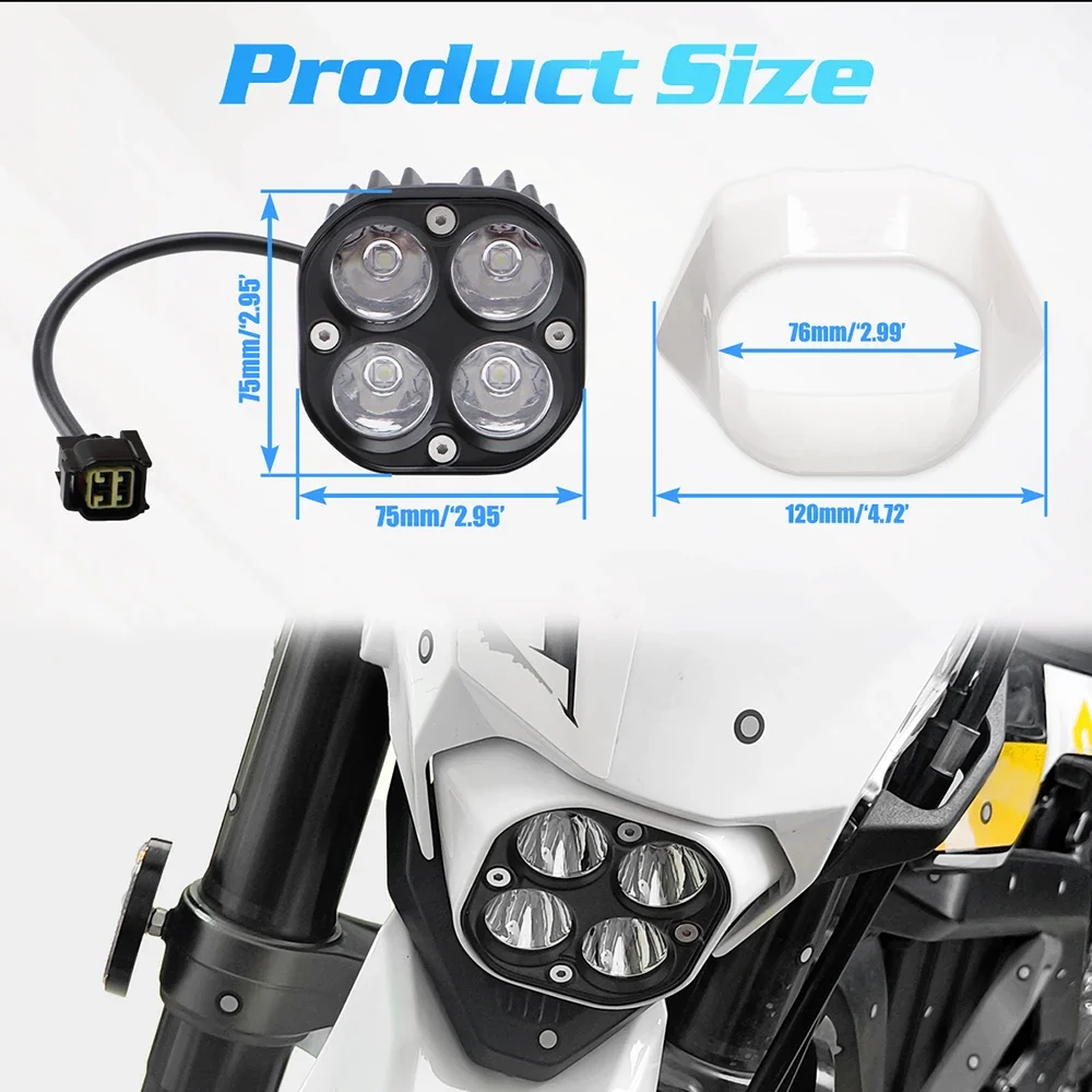 1/2Sets Front Headlight Off-Road Motorcycle For SUR-RON Extreme Bee Adjustable Headlight Switch Kit Motorcycle Accessories